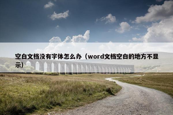 空白文档没有字体怎么办（word文档空白的地方不显示）