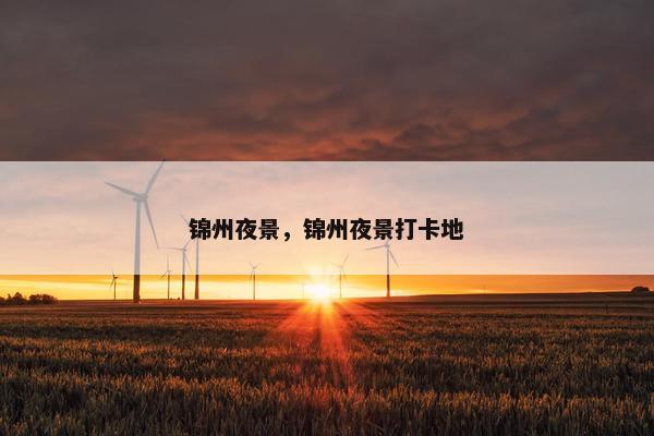 锦州夜景，锦州夜景打卡地