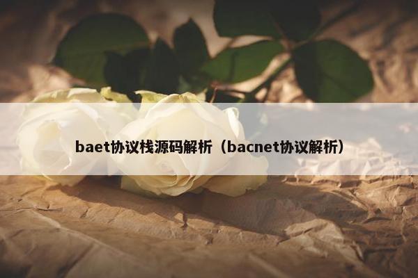 baet协议栈源码解析（bacnet协议解析）