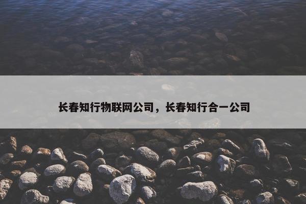 长春知行物联网公司，长春知行合一公司