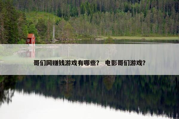 哥们网赚钱游戏有哪些？ 电影哥们游戏？