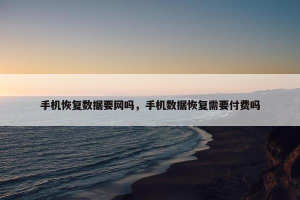 手机恢复数据要网吗,手机数据恢复需要付费吗 手机恢复数据要网吗,手机数据恢复需要付费吗