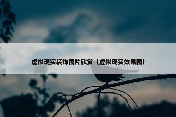 虚拟现实装饰图片欣赏（虚拟现实效果图）