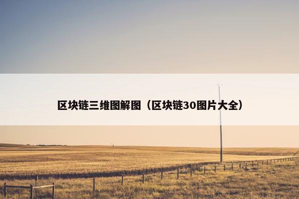 区块链三维图解图（区块链30图片大全）