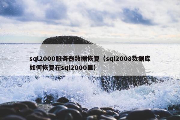 sql2000服务器数据恢复(sql2008数据库如何恢复在sql2000里) sql2000服务器数据恢复(sql2008数据库如何恢复在sql2000里)