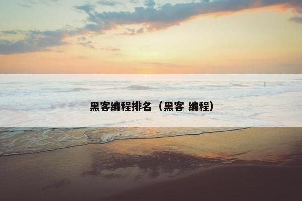 黑客编程排名(黑客 编程) 黑客编程排名(黑客 编程)