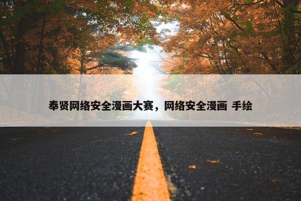 奉贤网络安全漫画大赛，网络安全漫画 手绘