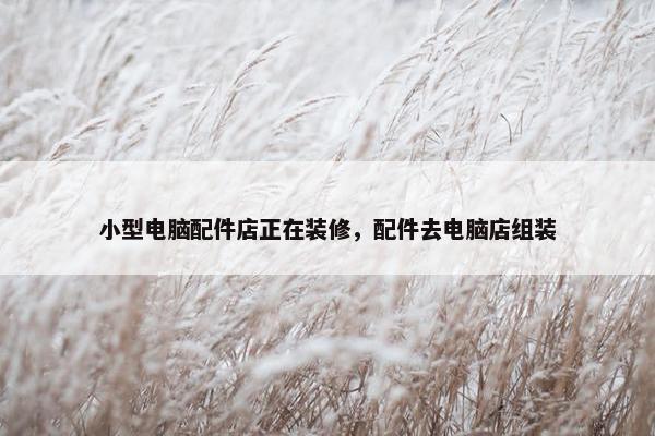小型电脑配件店正在装修，配件去电脑店组装