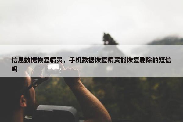 信息数据恢复精灵，手机数据恢复精灵能恢复删除的短信吗