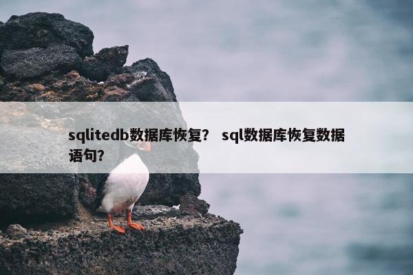 sqlitedb数据库恢复？ sql数据库恢复数据语句？