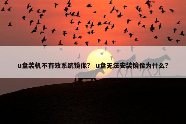 u盘装机不有效系统镜像? u盘无法安装镜像为什么? u盘装机不有效系统镜像? u盘无法安装镜像为什么?