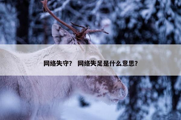 网络失守? 网络失足是什么意思? 网络失守? 网络失足是什么意思?