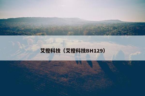 艾橙科技(艾橙科技BH129) 艾橙科技(艾橙科技BH129)