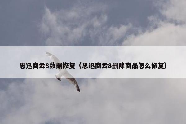思迅商云8数据恢复（思迅商云8删除商品怎么修复）