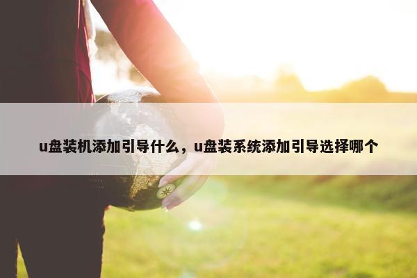 u盘装机添加引导什么，u盘装系统添加引导选择哪个