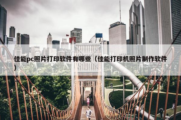 佳能pc照片打印软件有哪些（佳能打印机照片制作软件）