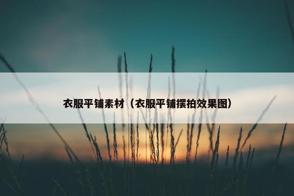 衣服平铺素材（衣服平铺摆拍效果图）