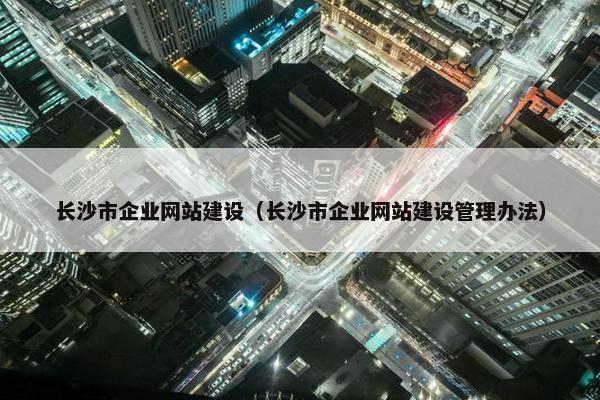 长沙市企业网站建设（长沙市企业网站建设管理办法）