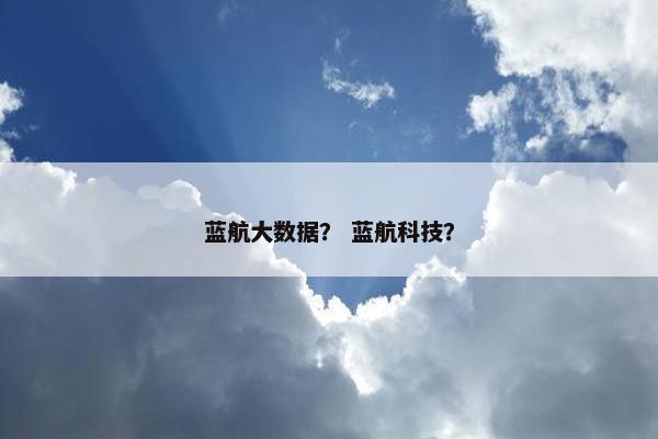 蓝航大数据？ 蓝航科技？