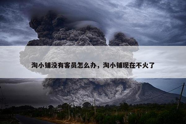 淘小铺没有客员怎么办，淘小铺现在不火了