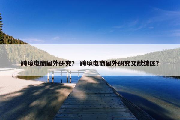 跨境电商国外研究？ 跨境电商国外研究文献综述？