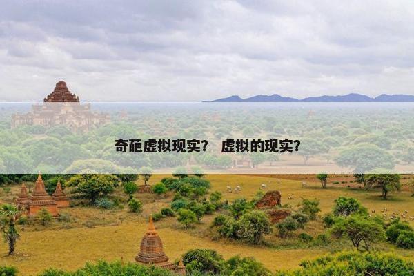 奇葩虚拟现实？ 虚拟的现实？