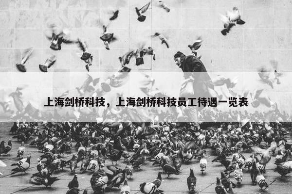 上海剑桥科技，上海剑桥科技员工待遇一览表