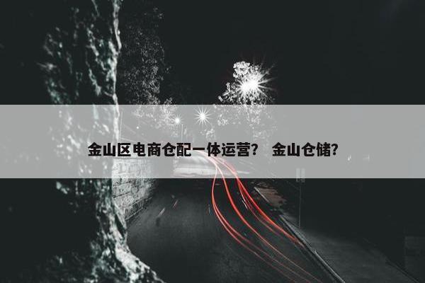金山区电商仓配一体运营？ 金山仓储？