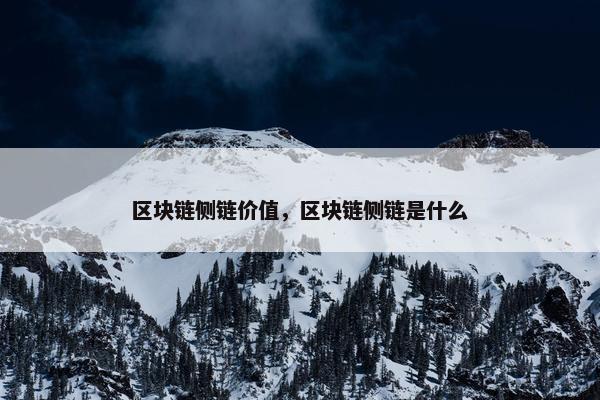 区块链侧链价值，区块链侧链是什么