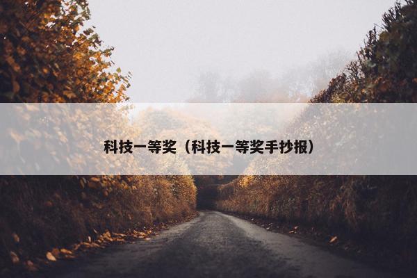 科技一等奖（科技一等奖手抄报）