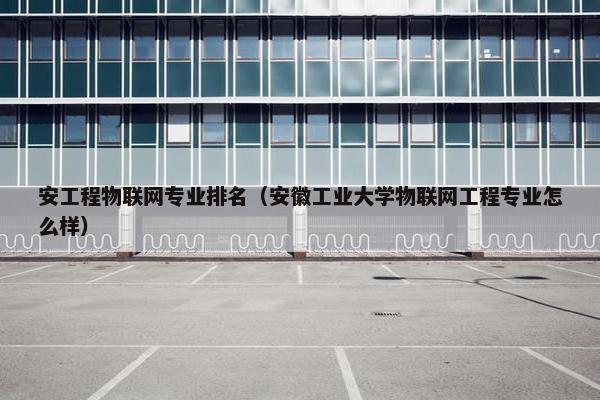 安工程物联网专业排名（安徽工业大学物联网工程专业怎么样）