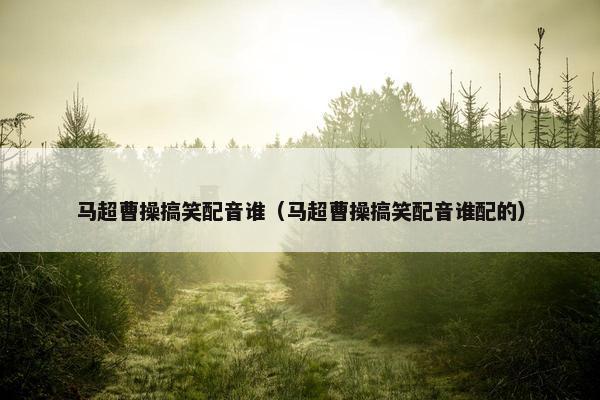 马超曹操搞笑配音谁(马超曹操搞笑配音谁配的) 马超曹操搞笑配音谁(马超曹操搞笑配音谁配的)