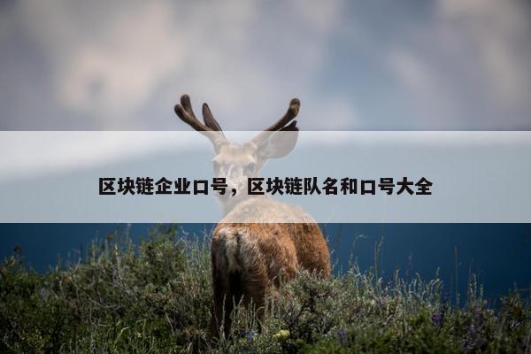 区块链企业口号，区块链队名和口号大全