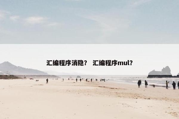汇编程序消隐？ 汇编程序mul？