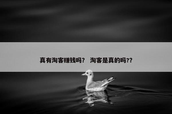 真有淘客赚钱吗？ 淘客是真的吗?？