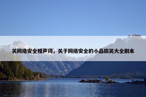 关网络安全相声词，关于网络安全的小品搞笑大全剧本