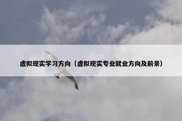 虚拟现实学习方向（虚拟现实专业就业方向及前景）