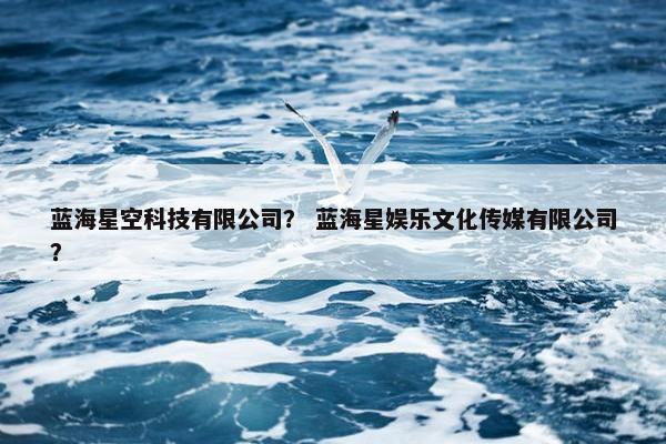 蓝海星空科技有限公司？ 蓝海星娱乐文化传媒有限公司？