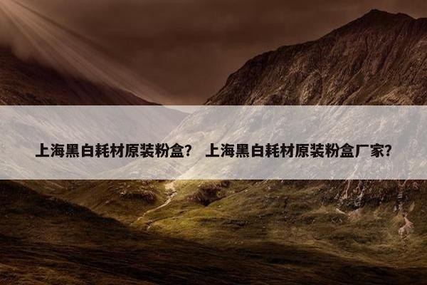 上海黑白耗材原装粉盒？ 上海黑白耗材原装粉盒厂家？