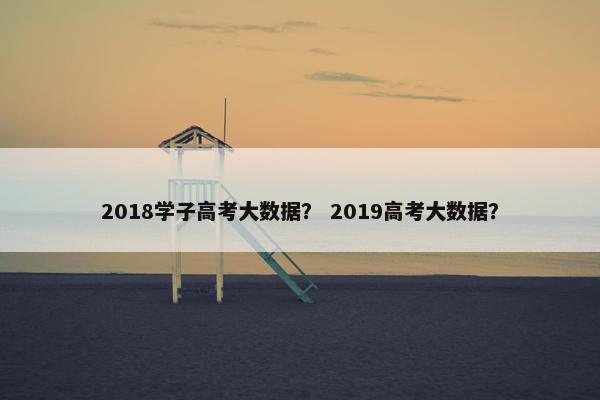 2018学子高考大数据？ 2019高考大数据？