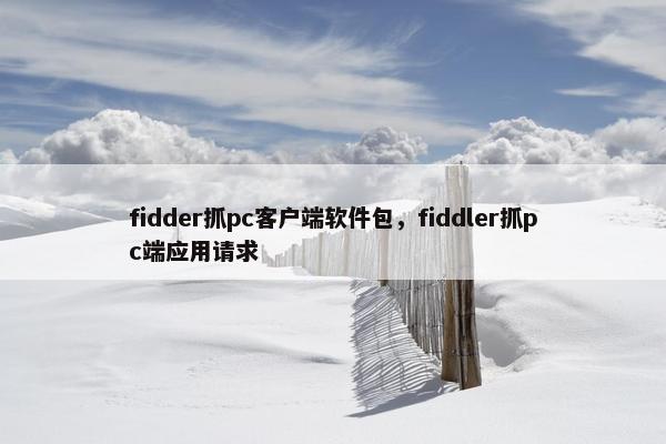 fidder抓pc客户端软件包，fiddler抓pc端应用请求