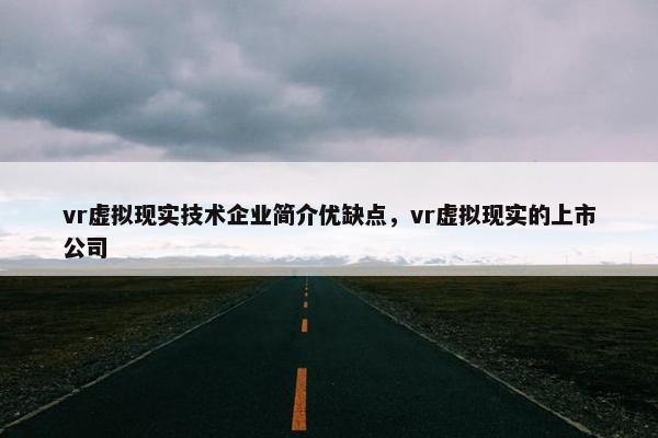 vr虚拟现实技术企业简介优缺点，vr虚拟现实的上市公司