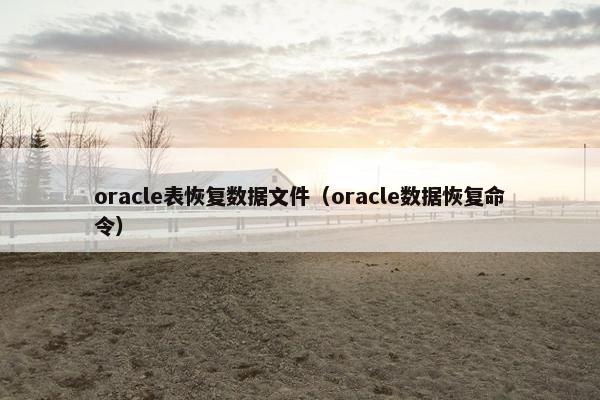oracle表恢复数据文件（oracle数据恢复命令）