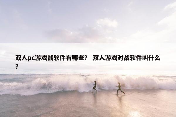双人pc游戏战软件有哪些？ 双人游戏对战软件叫什么？