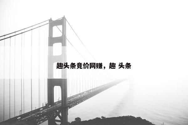 趣头条竞价网赚，趣 头条