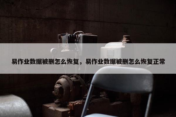 易作业数据被删怎么恢复，易作业数据被删怎么恢复正常