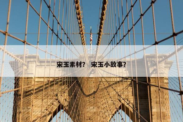 宋玉素材? 宋玉小故事? 宋玉素材? 宋玉小故事?
