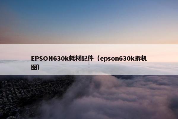 EPSON630k耗材配件（epson630k拆机图）