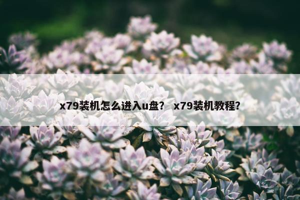 x79装机怎么进入u盘？ x79装机教程？
