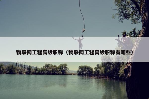 物联网工程高级职称（物联网工程高级职称有哪些）